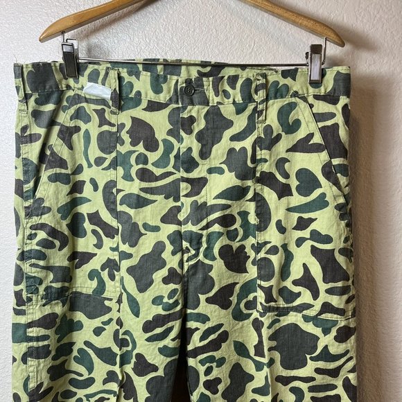 VTG 60’s Crown King Gold Label Camo Hunting Set - Pants 36x30 L/S Coat Large - Picture 12 of 15